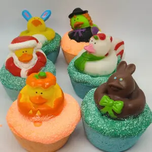 Holiday Rubber Duck Bath Bombs - Bubble Bath Bombs - Sassy Bubbles